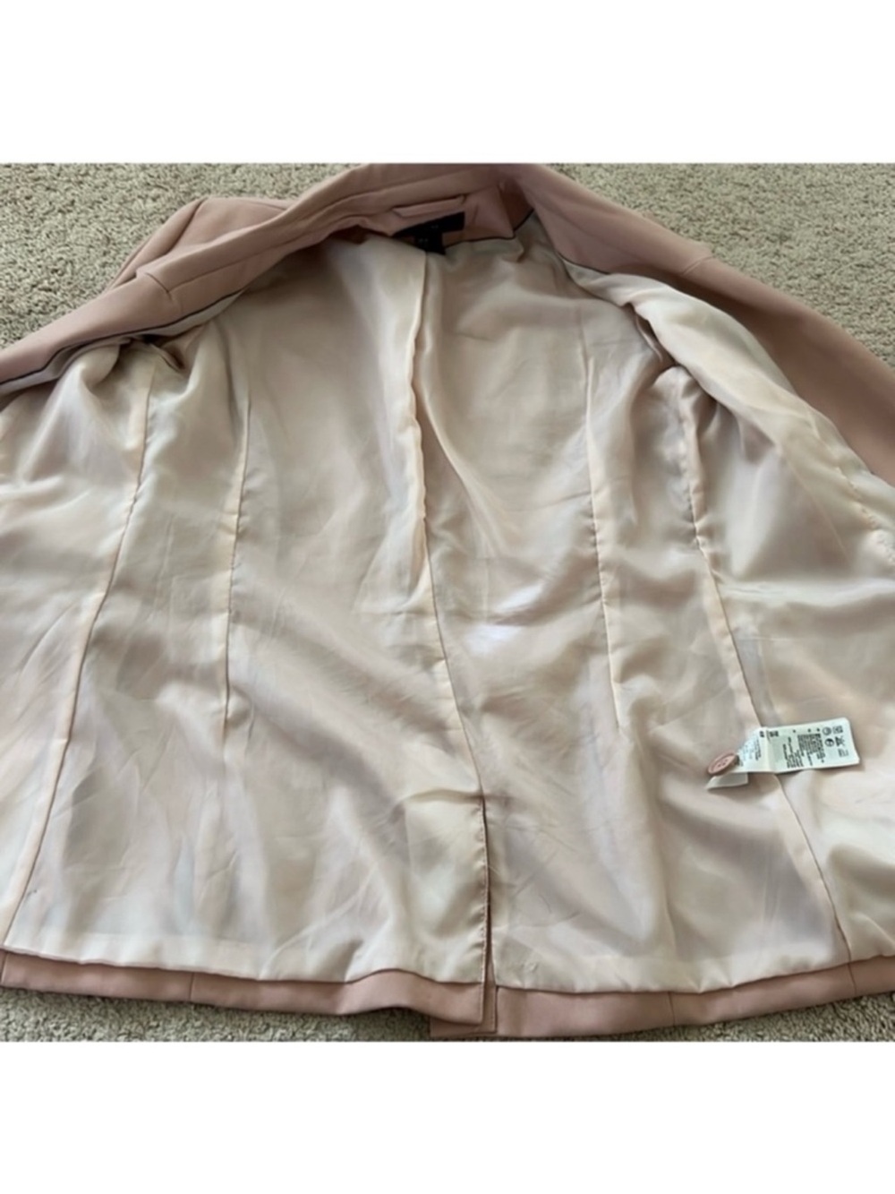 Womens Blush Pink Tailored Blazer H&M Jacket - Picture 5 of 7